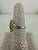 Vintage MCM 10k Gold Large Navette Multi Oval Peridot Ring 7