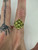 Vintage MCM 10k Gold Large Navette Multi Oval Peridot Ring 7