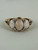 Vintage MCM 14k Gold Opal Trilogy Diamond Ring 6.25