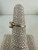 Vintage MCM 14k Gold Opal Trilogy Diamond Ring 6.25