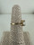Vintage MCM 14k Gold Opal Trilogy Diamond Ring 6.25