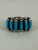 Vintage Sterling Silver Janice Paloma Zuni Needlepoint Turquoise Inlay Ring 5