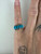 Vintage Sterling Silver Janice Paloma Zuni Needlepoint Turquoise Inlay Ring 5
