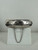 Antique Victorian Sterling Silver Floral Etched Engraved Hinged Bangle Bracelet 7”