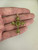 Vintage MCM 14k Gold Peridot Cluster Cross Pendant 1.75”