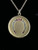 Antique Victorian GF Horseshoe Ruby Diamond Glass Paste Pendant Necklace 18”