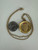 Antique Victorian GF Horseshoe Ruby Diamond Glass Paste Pendant Necklace 18”