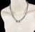 VTG Lagos Sterling Silver 18k Gold Caviar Beaded 7.46ct White Topaz Necklace 17"