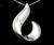 Vintage Sterling Mid Century Swirl Design Joseph Esposito Pin Pendant Necklace