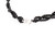 Vintage Chinese Black Onyx Braided Round Bead Barrel Jadite Bead Tassel Necklace 18"