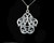 Vintage Sterling French Fleur De Lis Design Filigree Pendant Necklace 17.75"