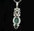 Vintage Sterling Silver Flashy Labradorite Amethyst Pendant Necklace 18"