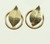 Antique 12K GF Gold Filled Edwardian Victorian Screw Back Leaf  Circle Earrings
