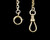 Antique 14k Engraved 2 Tone Gold Links Watch Chain Fob Charm Holder 12.75"