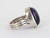 Vintage Sterling Silver Russian Purple Amethyst Oval Cabochon Ring Size 5
