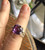 Vintage Statement Sterling 10ct Amethyst Checker Cut NOS Cocktail Ring Sz 7.75
