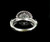 Vintage Sterling Silver Diamonique Cubic Zirconia CZ Halo Engagement Ring  6.25