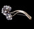 Antique Arts & Crafts 10k Gold Sterling Silver Natural Pearl Floral Pin Brooch