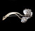 Antique Arts & Crafts 10k Gold Sterling Silver Natural Pearl Floral Pin Brooch