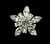 Vintage Weiss Marquise Rhinestones Star Pattern Pin Brooch 1.5”