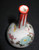 ANTIQUE ASIAN SATSUMA HAND PAINTED FLORAL FLOWERS SMALL BULBOUS VASE ELEGANT