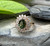 Reserved for Ksenia: Vintage 14k Yellow Gold Green Tourmaline White Spinel Cocktail Ring Size 6.75