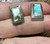 Vintage Hecho En Mexico Sterling Silver & Abalone Mid Century Modern Cuff Links