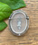 Antique Art Deco Sterling Silver Filigree Marcasite Camphor Glass Pin Brooch