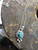 Vintage Navajo Old Pawn Sterling Spiderweb Number 8 Turquoise Drop Necklace 16"