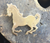 Vintage Sweet Sterling Gold Galloping Happy Horse Equestrian  Pin Beau 1 1/2"