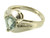 Vintage 14k White Gold Trillion .46ct Aquamarine & .05 Ct Diamonds Ring Sz 7