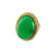 Vintage Big Oval Chrysoprase Glass Statement Cocktail Gold Plate Ring Sz 5-7