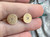 Vintage 14K Yellow Gold Diamond Florentine Finish Round Screwback Earrings