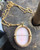 Antique 10K Gold Victorian Pink Conch Shell 3D Cameo Engraved Necklace 18"