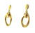 Vintage 14k Yellow Gold Twist Design Drop Dangle Post Back Earrings