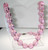 Antique 1920s 14m Pretty In Pink Lucite Beaded Flapper Necklace 23"
