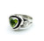 Vintage Navajo Roie Jacque Sterling  Peridot Crystal Ring signed Size 5.25