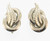 Vintage 1950's Alice Caviness  Silver Feather Screw Back Earrings Pretty!