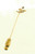 Antique Victorian 10K Gold Seed Pearl Green Paste Flower Stick Pin