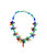 Vintage Mid Century Tutti Fruitti Tropicana Molded Art Glass Bead Necklace 18"