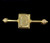 Antique Gold Filled GF Victorian Floral Bird Design Etched Bar Pin Brooch 2"