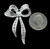 Vintage Napier Pave Crystal Rhinestones Ribbon  Silver Plated Brooch Pin 2"