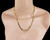 Vintage Gold over Sterling Multi-Strand Twisted Square Box Chain Necklace 18”