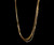 Vintage Gold over Sterling Multi-Strand Twisted Square Box Chain Necklace 18”