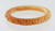 Vintage Celluloid Orange Plastic Caramel Slag Chinese Design Bangle 7.5"