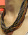 Vintage Toursade Twist Woven Bead Multi-color Beaded Necklace Enamel Clasp 18"