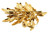 Vintage Sterling Gold Vermeil Viola Chipped Ice Leaf Design Pin Original Box