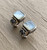 Vintage Lagos Style 14k Gold Sterling Silver Mother Of Pearl Earrings