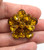 Vintage Juliana Mid century Citrine Paste Rhinestone Gold Tone Flower Pin Brooch