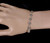 Vintage Deco Sterling Silver Marcasite Round Link Minimal Bracelet 6.5” Sm Wrist